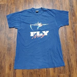 Fly Navy Vintage 90s Double sided shirt